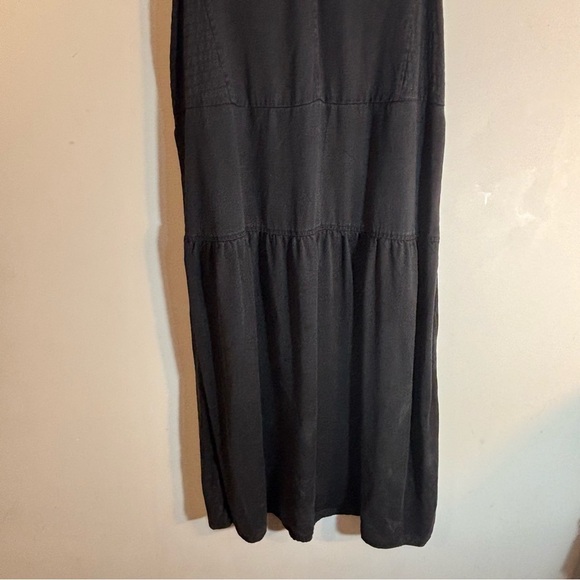 EVERLANE Sz L 100% Tencel Washed Out Look Tiered Flowy Pockets Sleeveless Dress - Picture 6 of 10